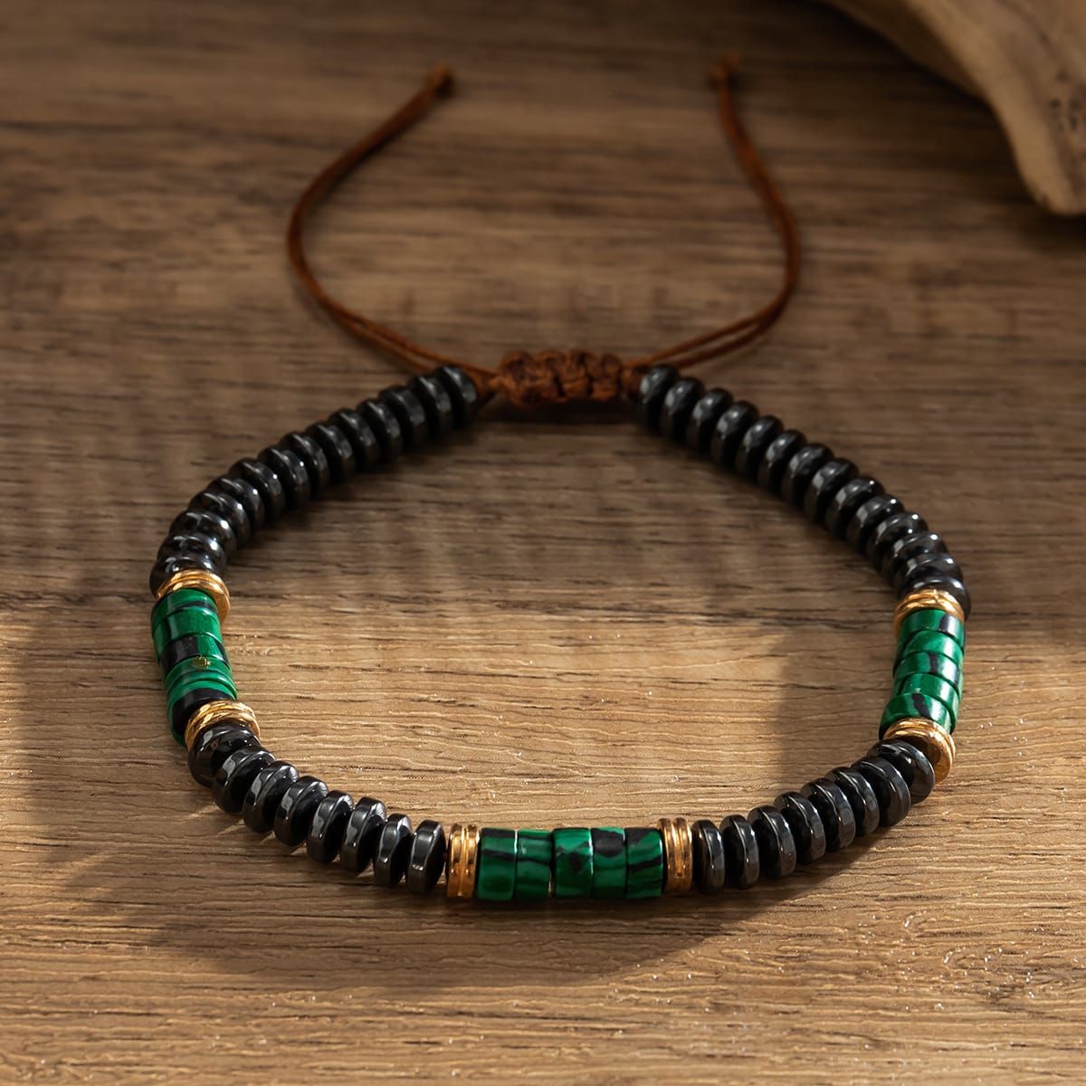 Pulsera Bisutería Calenbi Verde Hilo Ajustable Hombre