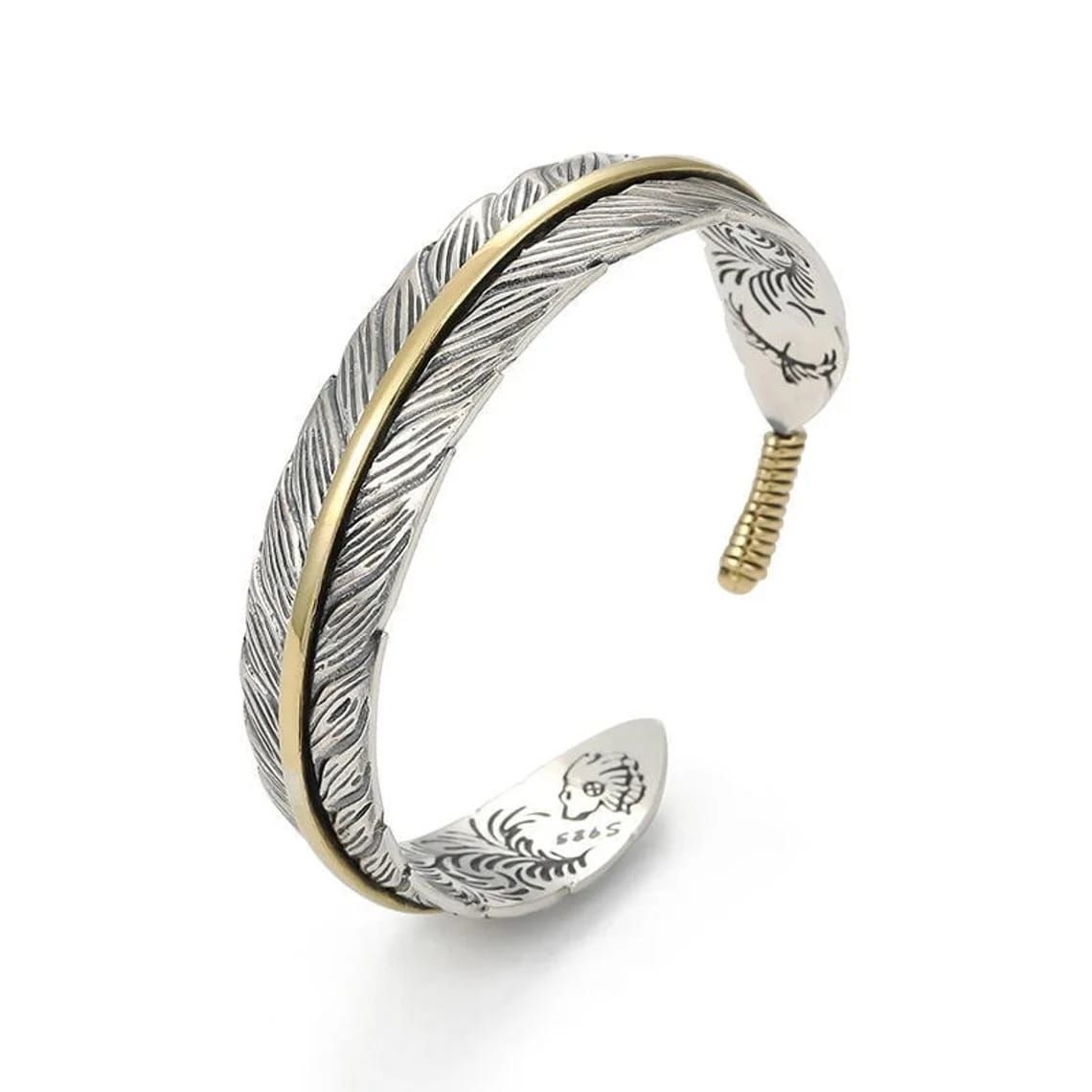 Pulsera Aleación Calenbi Pluma Ajustable