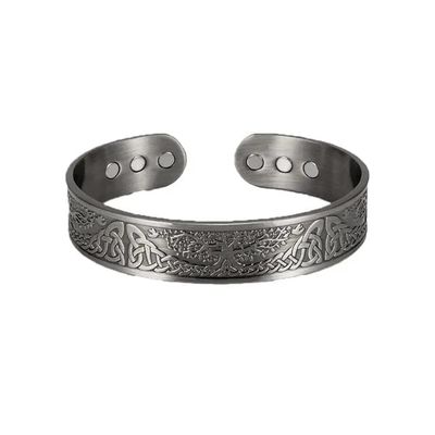Pulsera Cobre Calenbi Arbol De La Vida Plata Ajustable