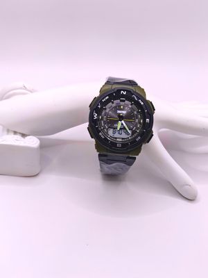 Reloj Digital Análogo Acero Inoxidable Verde y Negro