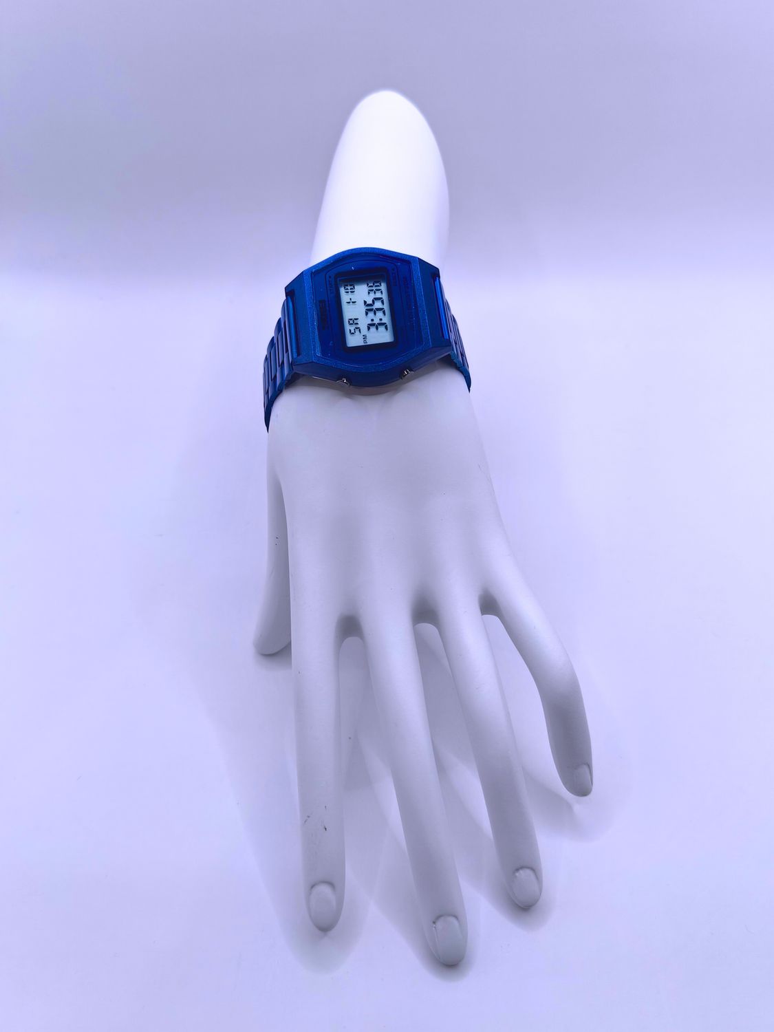 Reloj Digital Estilo Casio Acero Inoxidable Azul Marino