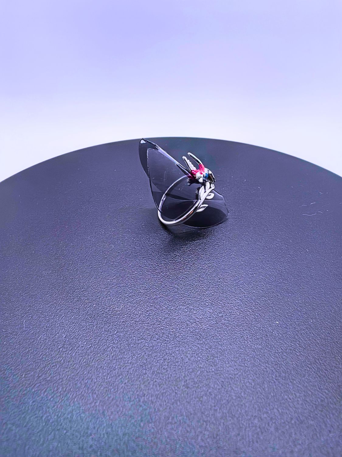 Anillo Plata de Ley 925 Calenbi Colibrí Resina Ajustable