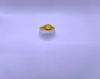 Anillo Plata Esterlina 925 Calenbi Compromiso Circonita Amarilla Chapa Oro 14k