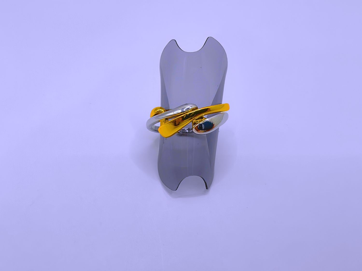 Anillo Acero Inoxidable Calenbi Dual Torcidos Ajustable