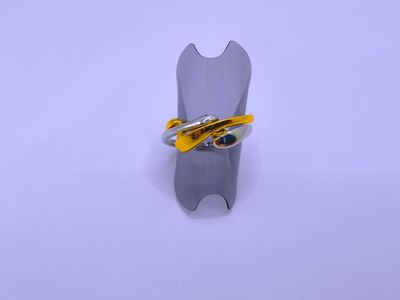 Anillo Acero Inoxidable Calenbi Dual Torcidos Ajustable