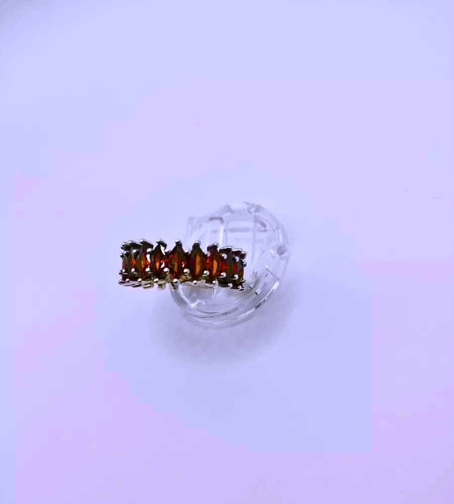 Anillo Plata De Ley 925 Calenbi Circón Vino Ajustable KDP
