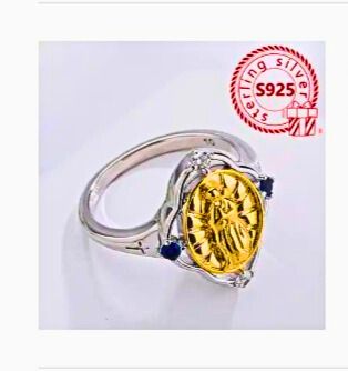 Anillo Plata Esterlina 925 Calenbi Virgencita Solido Chapa Oro 10k