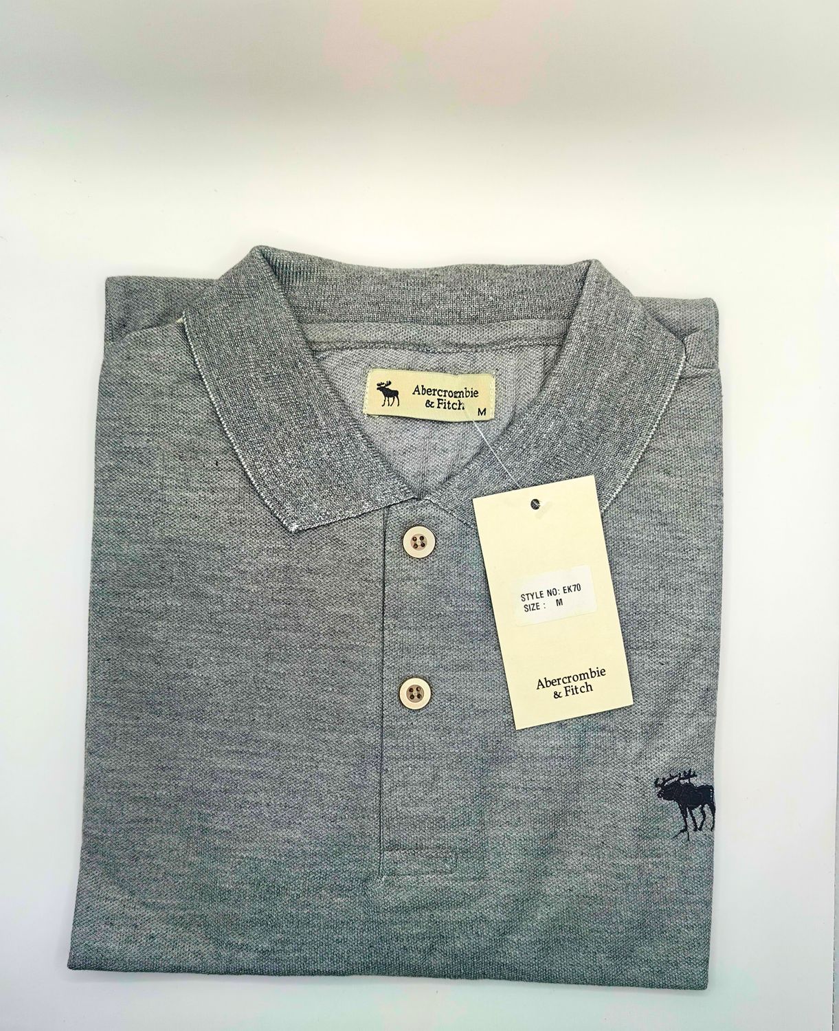 Playera Polo Caballero &quot;MD&quot; Abercrombie Gris