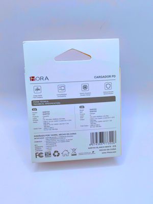 CARGADOR PD 20W MAX Y CABLE IP (2 ENTRADAS C Y A)