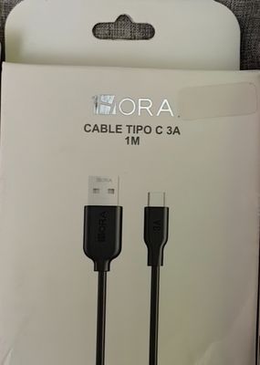 CABLE TIPO C 3A 1M NEGRO
