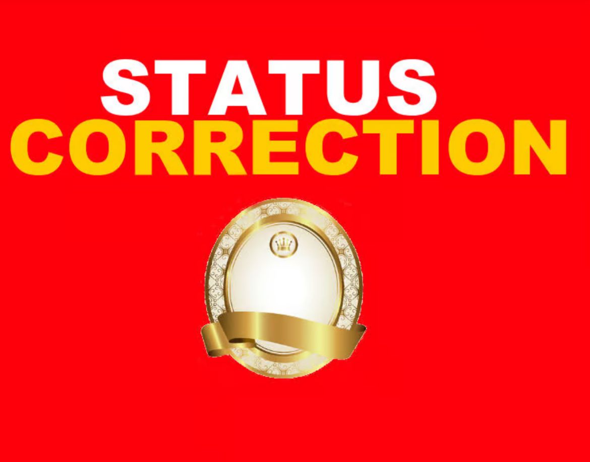 BLUEPRINT STATUS CORRECTION WORKSHOP