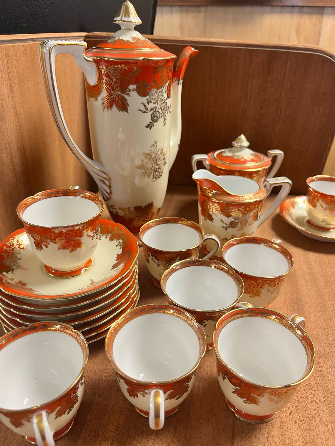 Vintage Noritake 19 Piece Chocolate/Demi Tasse Set