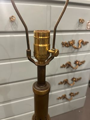 Antique Brass &amp; Glass Lamps