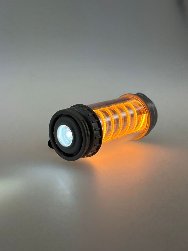 Linterna Táctica LED 2 en 1 con Luz Ámbar
