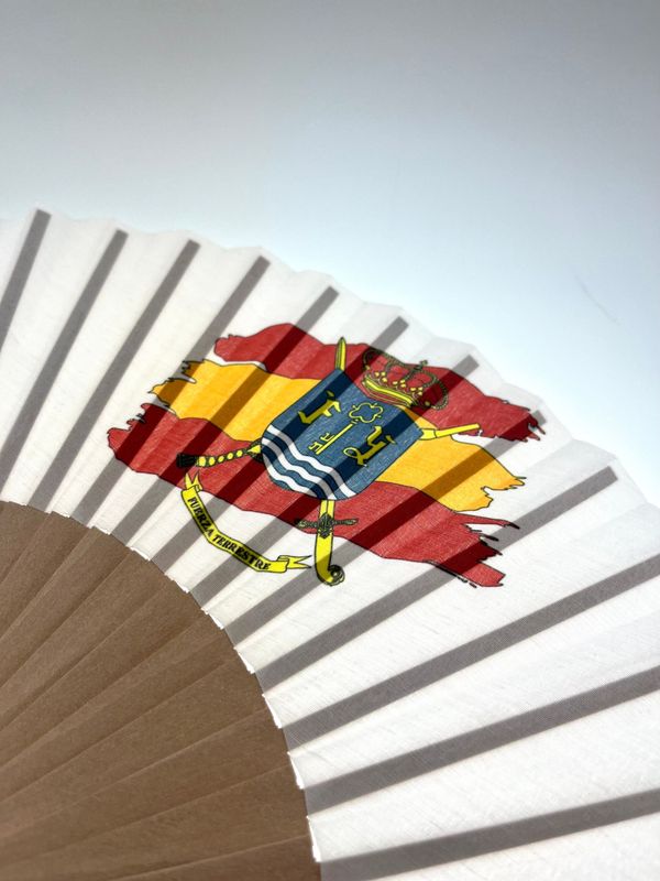 Abanico de Madera con Bandera de España