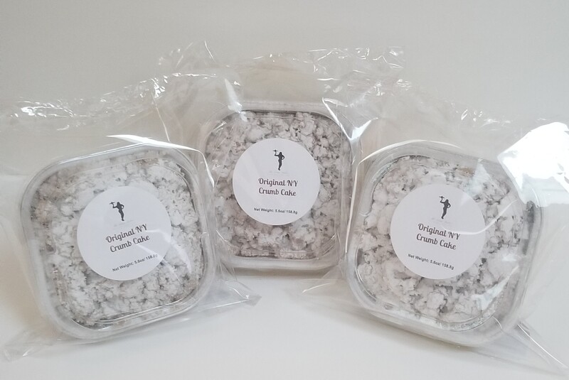 Sugar Free Original Crumb Cake Baked To Order 2 Serving Size 3"x 3"  Box of 6 Delicious Gourmet Pastry Desserts Fresh To Your Door