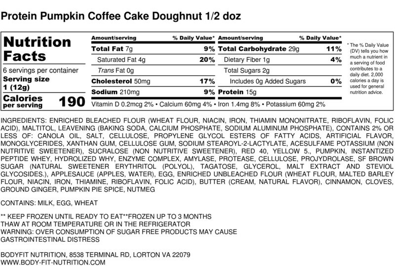 Pumpkin Protein Doughnut 12 Count