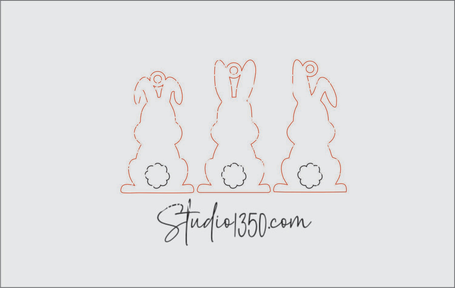 Bunny Earrings 3 Designs Earrings SVG DXF EPS file
