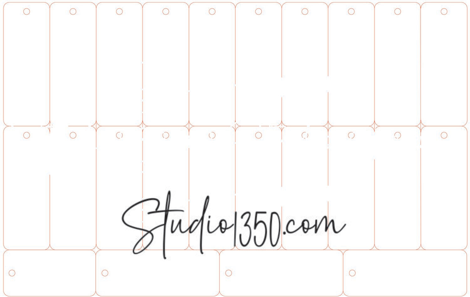 Blank Bookmark Gang sheet Cuts a 12x19 FILE ONLY