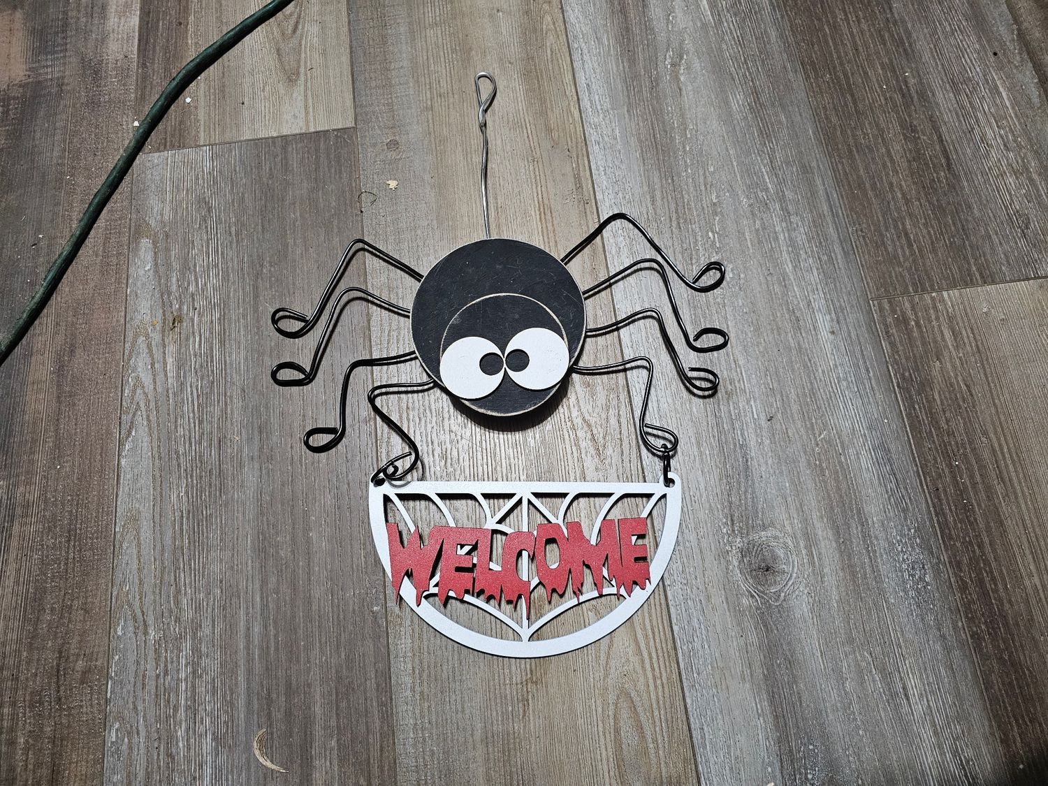 CHUNKY SPIDER with Wire Legs or Wood Whimsical Spider Welcome