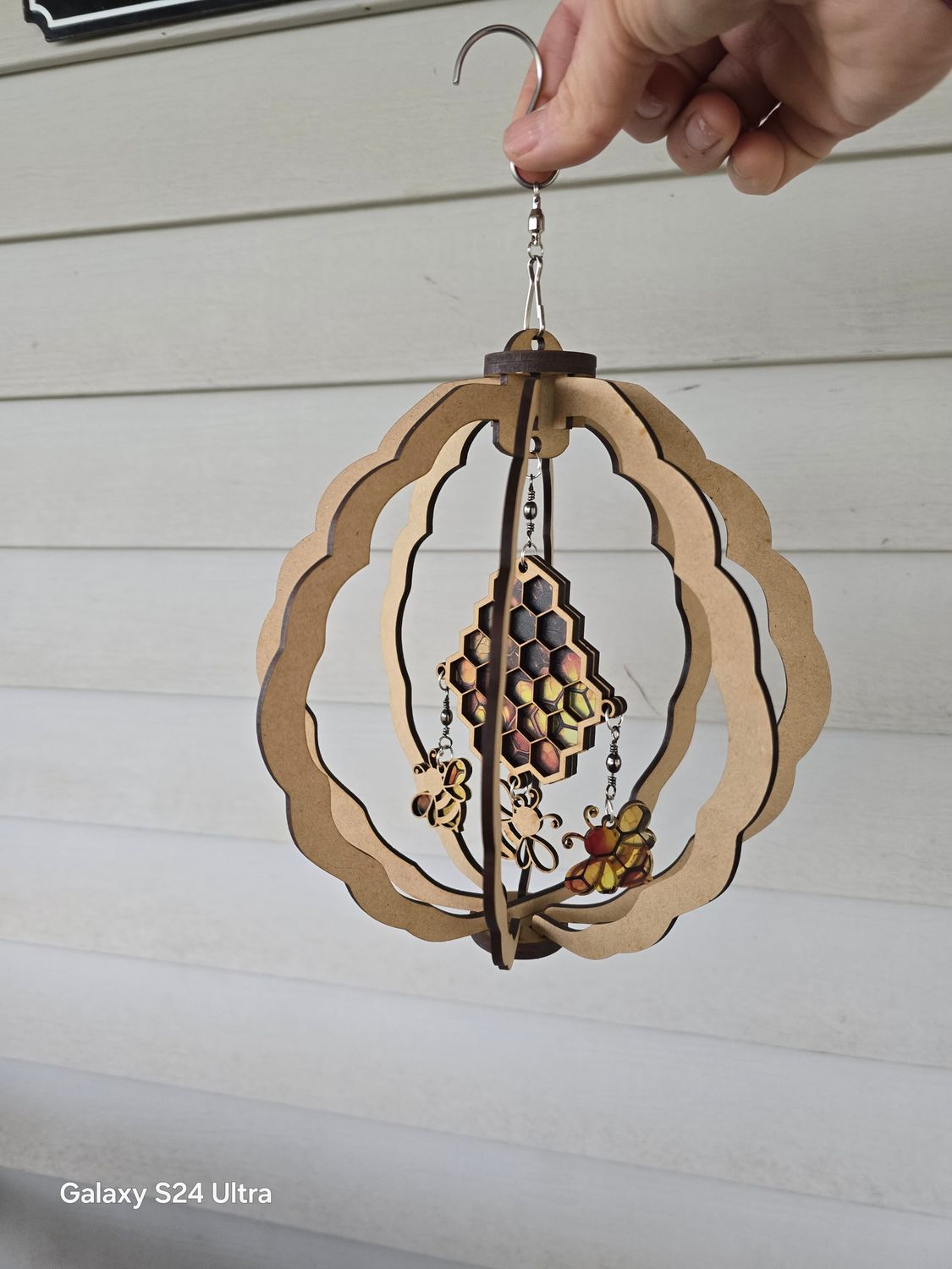 3D Honey Bee Hive Wind Spinner Files  SVG DXF PDF