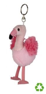 Peluche Eco Fenicottero portachiavi 10 cm