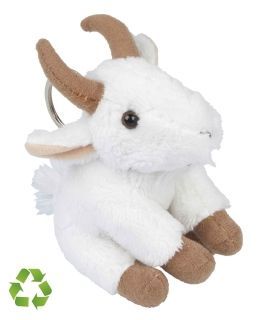 Peluche eco Capra portachiavi 10 cm