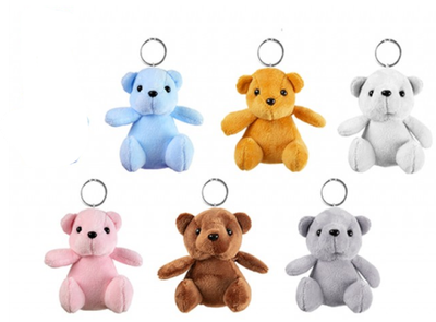Peluche Orso portachiavi 10 cm assortito
