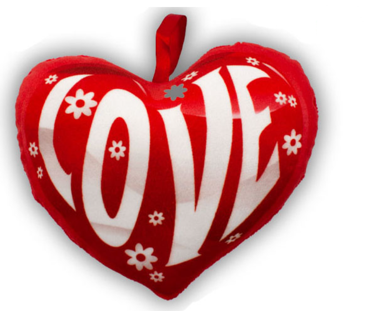 Peluche Cuore LOVE portachiavi 11 cm