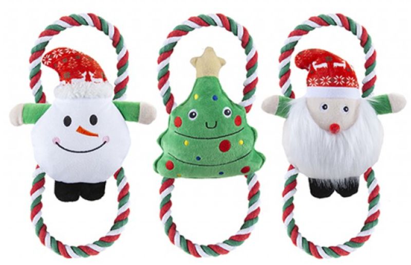 Peluche per cani con corda assortito