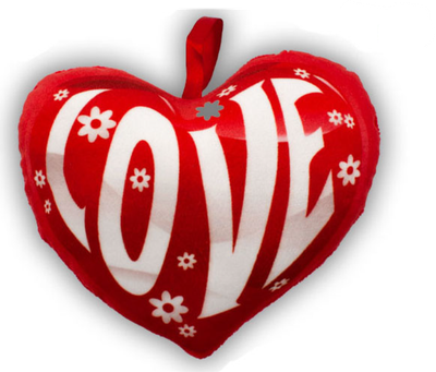 Peluche Cuore LOVE portachiavi 11 cm