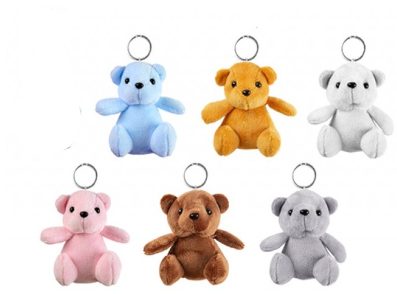 Peluche Orso portachiavi 10 cm assortito