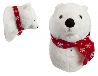 Peluche Orso polare testa da muro 32 X 27 X 26CM