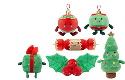 Peluche addobbi natale 16 cm assortito