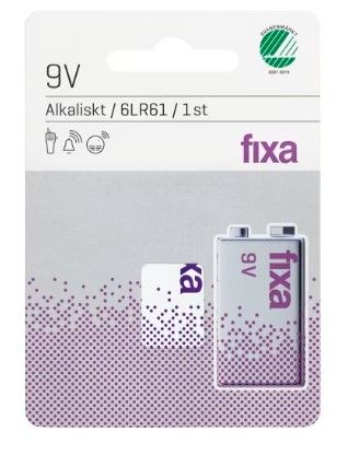 Batteri 9 Volt, Fixa
