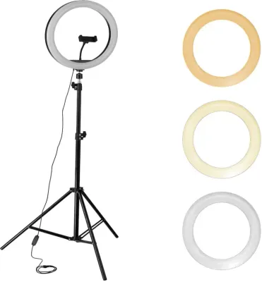 10 inch Big LED Selfie Ring Light with Tripod Stand 7 Feet | 3 mode Ring Flash