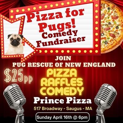2023 PRoNE Pizza for Pugs Comedy Fundraiser