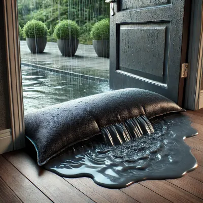 Waterabsorberende zandzakken