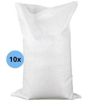 Zandzakken 10 stuks – Maat S | Wit incl. sluitingsriemen