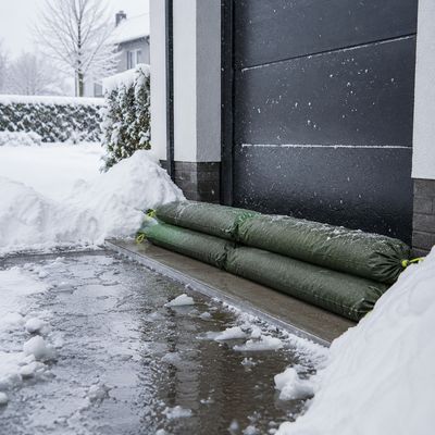 Wateroverlast door sneeuw