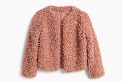 FUR LIKE JACKET OLD ROSE