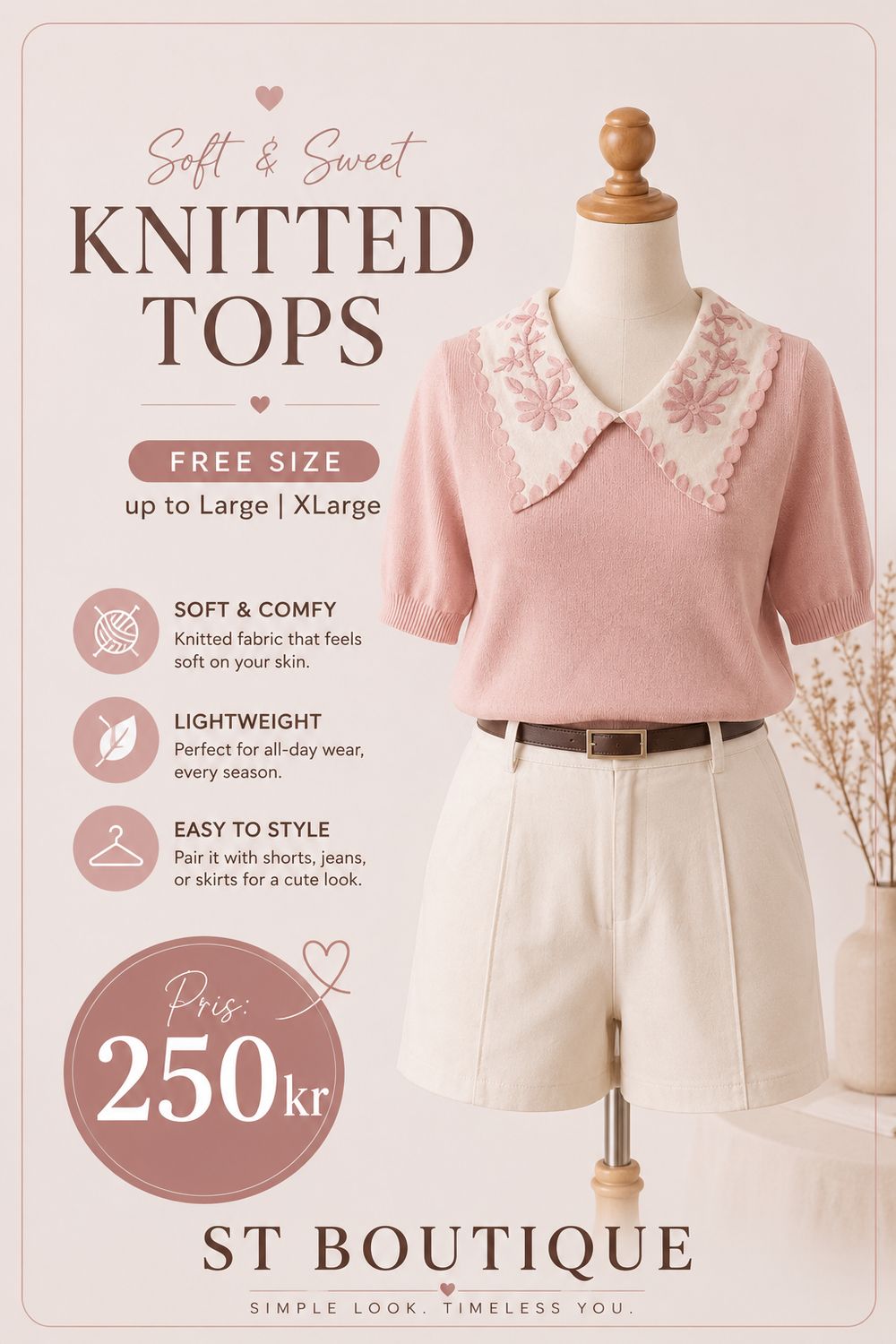 SOFT WOOL KNITTED TOP BLOUSES