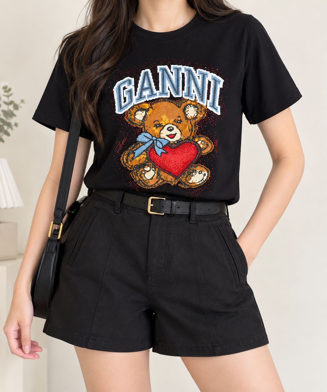 GANNI TOPS TSHIRT