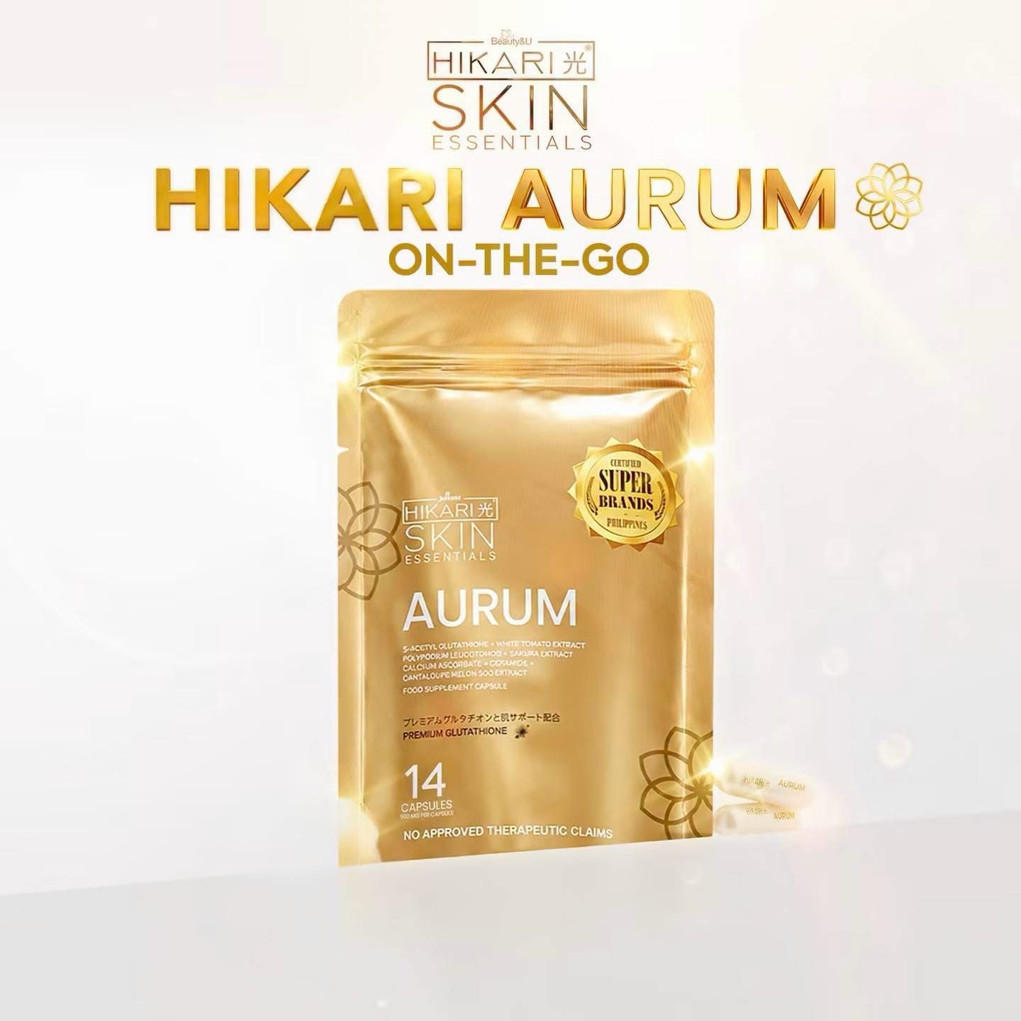 HIKARI AURUM S- Acetyl GlutaCollagen 14 Capsules Per Pouch