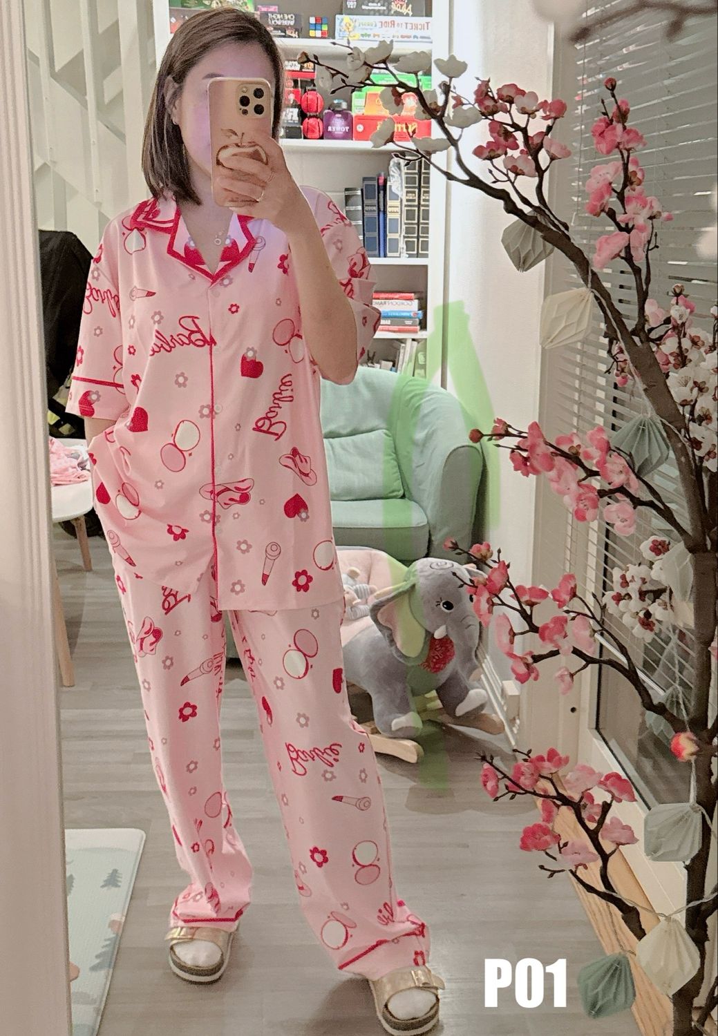 SLEEPWEAR SHORT SLEEVE AND PANTS SET