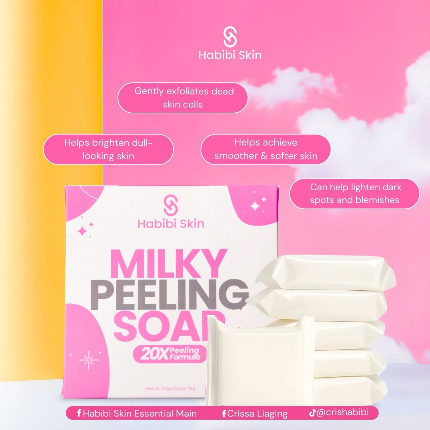 HABIBI SKIN MILKY PEELING SOAP 20’s X 50g | 1kg
