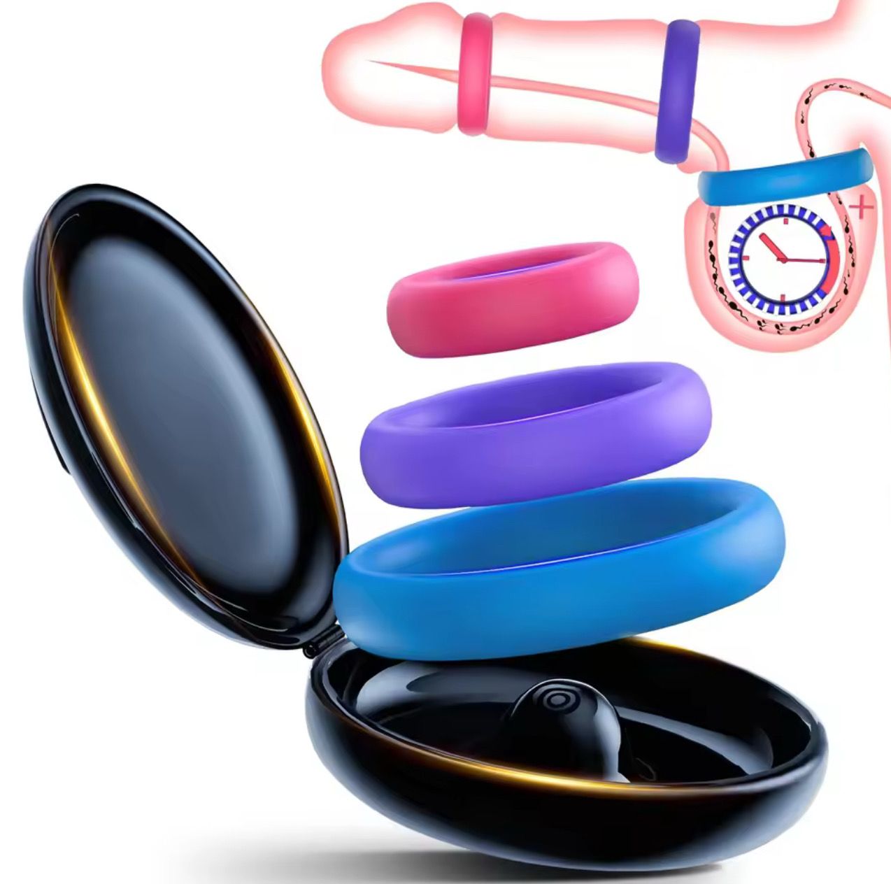 ٣ مطاطات مع علبه انيقه