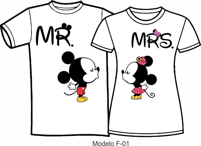 Playeras de parejas Mickey