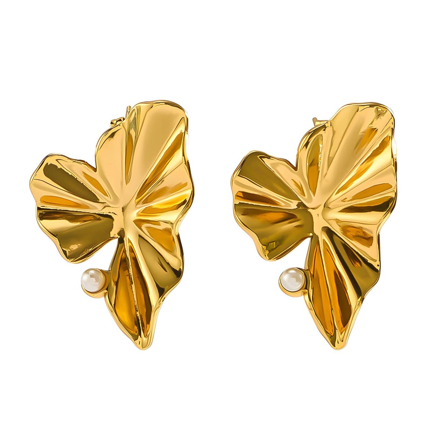 Heartleaf Pearl Earrings