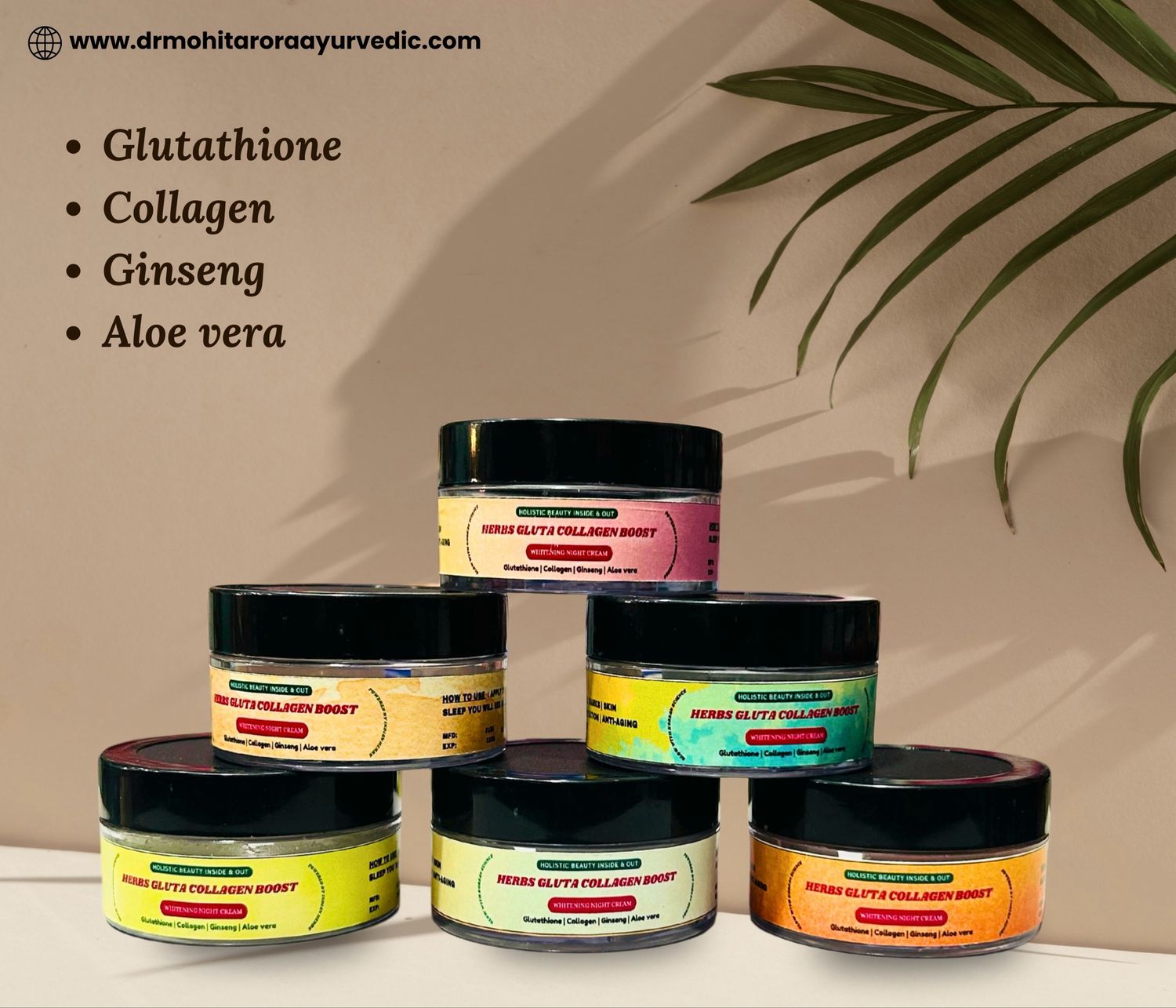 Korean Beauty Herbs Gluta Collagen Boost Whitening Night Cream 30 GM